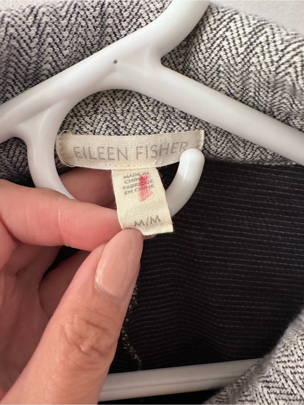 Eileen Fisher Organic Cotton Collar Long Jacket/Coat minimalist layering Size M - Picture 2 of 6